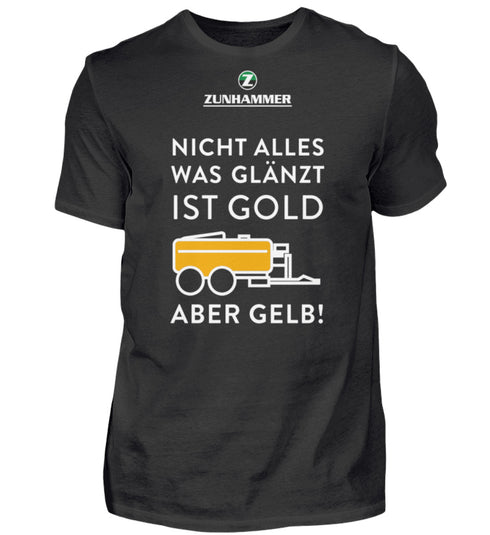 Aber gelb - black  - Men Basic Shirt